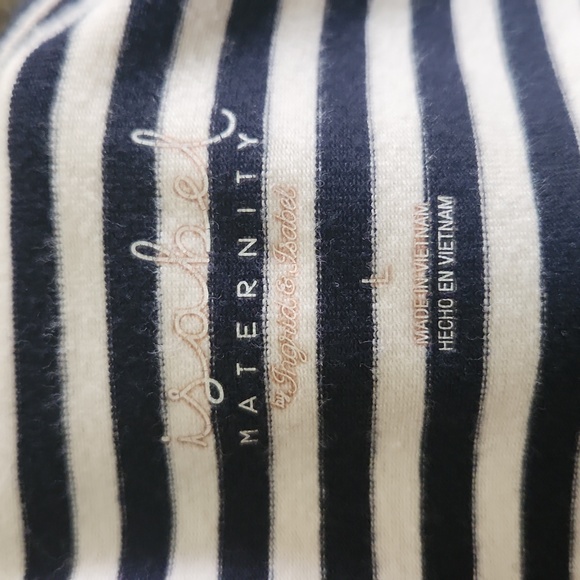 Striped Maternity Dress, Large - Picture 3 of 5